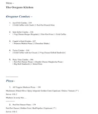 The Oregano Kitchen menu 3