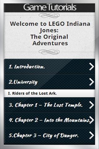 Guide for LEGO Indiana Jones