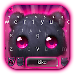 Cover Image of Download Cute Fluffy Black Cat Keyboard Theme 1.0 APK