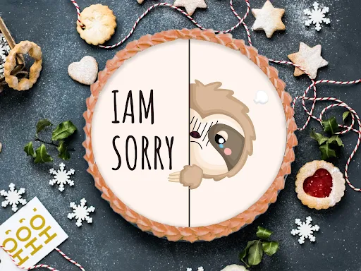 I Am Sorry Photo Cake