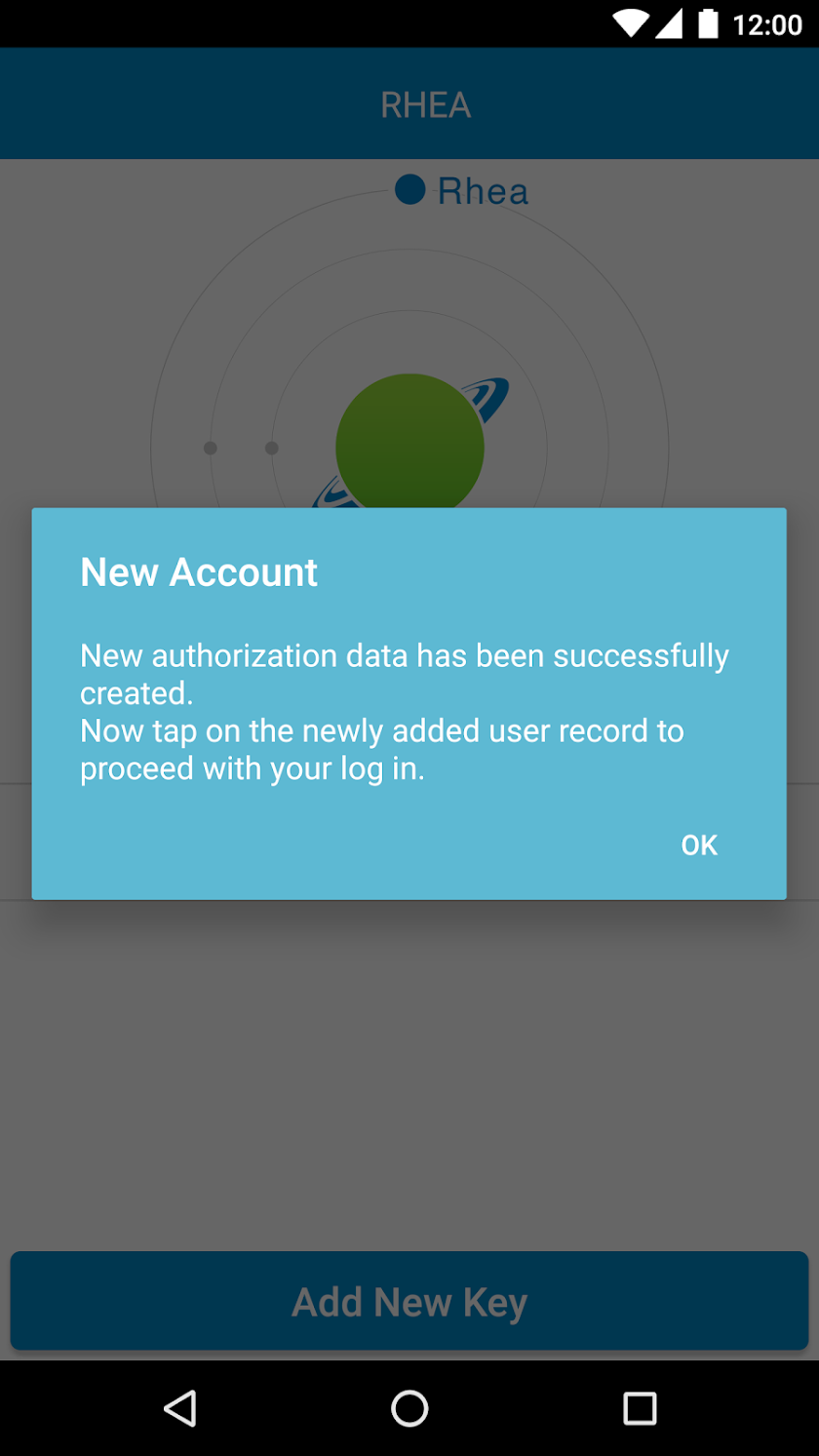 RHEA Salesforce Authenticator Screen 2