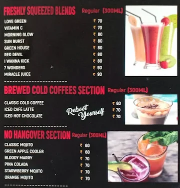 Coco's Shakes & Smoothies menu 