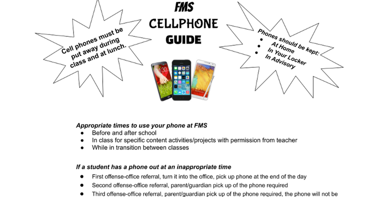 FMS Cellphone Guide Updated 8/2020