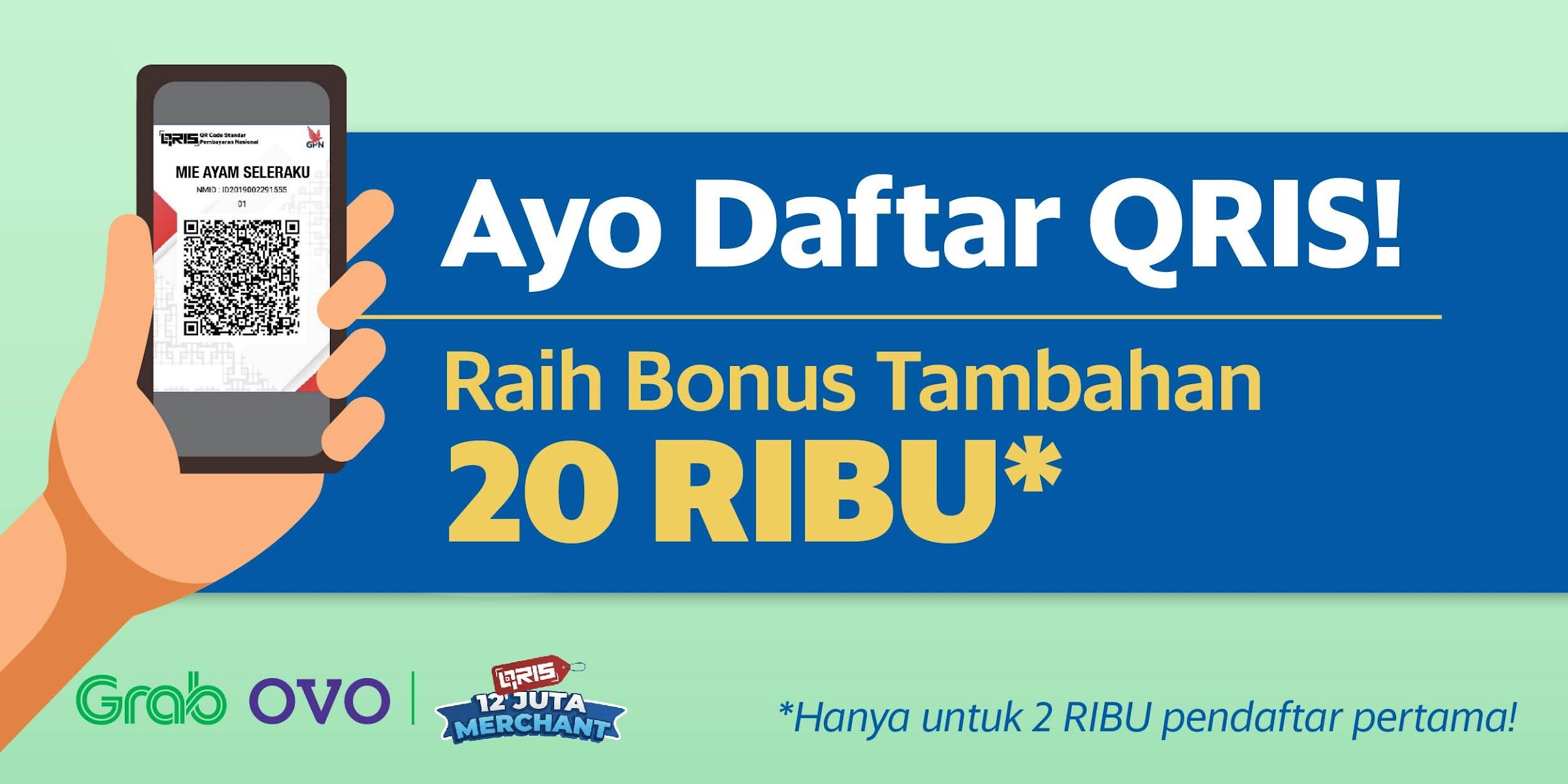 Grab Indonesia - Ayo Daftar QRIS dan Dapatkan Bonus Tambahan! | Grab ID