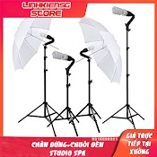 Bộ Kit Hỗ Trợ Chụp Hình Dù Tản Sáng Chuôi Gắn Đèn E27 Studio Camera Quay Phim..chân Đứng 2M Điều Chỉnh Được