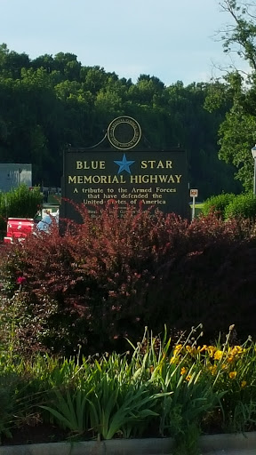 Blue Star Memorial Highway Sign