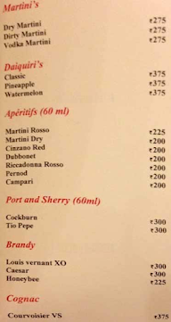 The Cochin Trader Bar - Trident Hotel menu 8