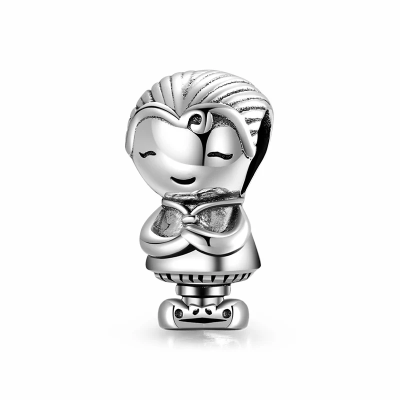 S925 Sterling Silber Perlen Anhänger Warme Familie Armband DIY Zubehör. Gestalten Sie Ihr individuelles Familienarmband.