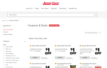 Tap Tap Coupons - Just For U Jewel Osco small promo image