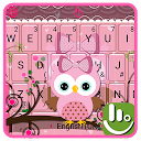 App herunterladen Pink Bow Owl Keyboard Theme Installieren Sie Neueste APK Downloader