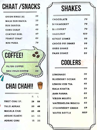 First Chai menu 5