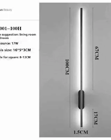 Modern Minimalist Strip Wall Lamp B - 3