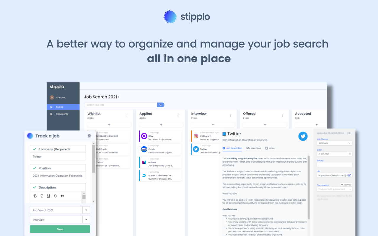 Stipplo Job Application Tracker Preview image 3