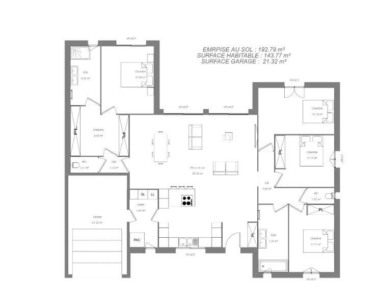 Vente maison neuve 6 pièces 140 m² à Savonnieres (37510), 410 000 €