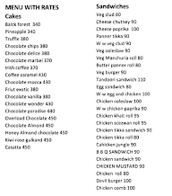 The Cake & Cream Factory menu 5