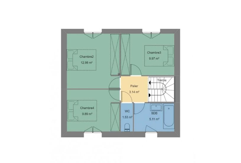 Vente Terrain + Maison - Terrain : 262m² - Maison : 93m² à Grandchamps-des-Fontaines (44119) 