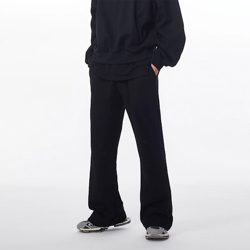 Title 7, Retro Gray Bootcut Casual Sweatpants, draping a...