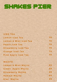 Shakes Pier menu 1