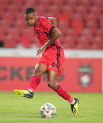 Pogiso Sanoka of TS Galaxy during the DStv Premiership match between TS Galaxy and Tshakhuma FC at Ellis Park Stadium on April 10, 2021 in Johannesburg.