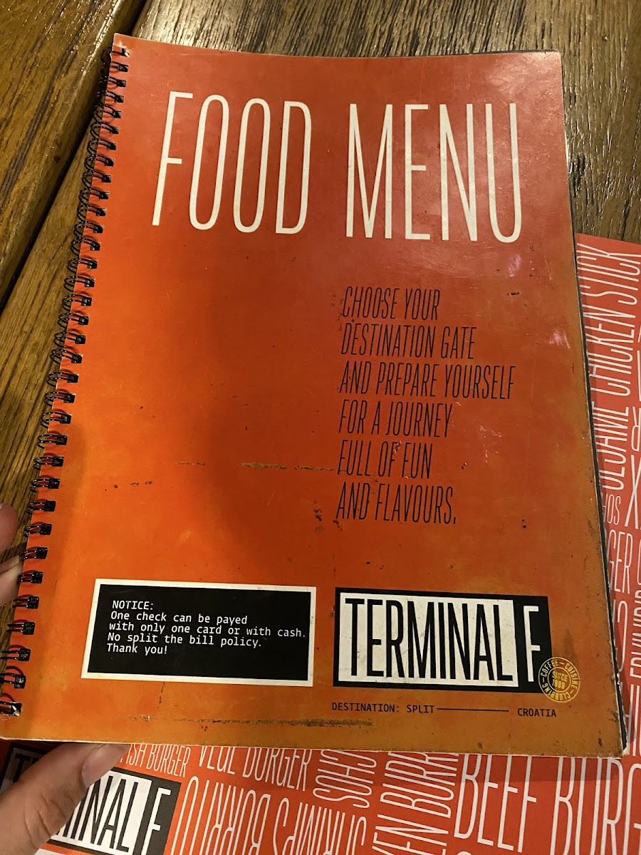 Terminal F gluten-free menu