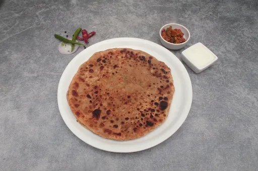 2 Plain Tawa Paratha With Curd And Pickle