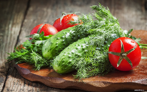 Tomatoes and Cucumbers