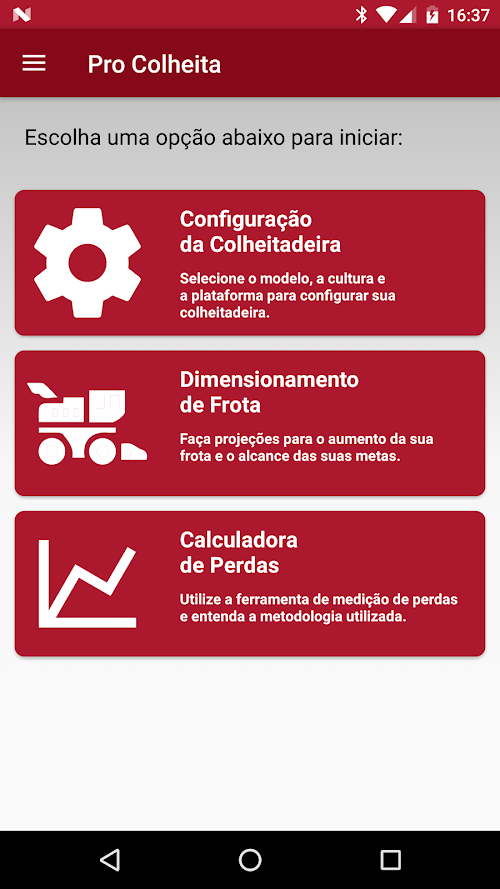 Android application Case IH Pro Colheita screenshort