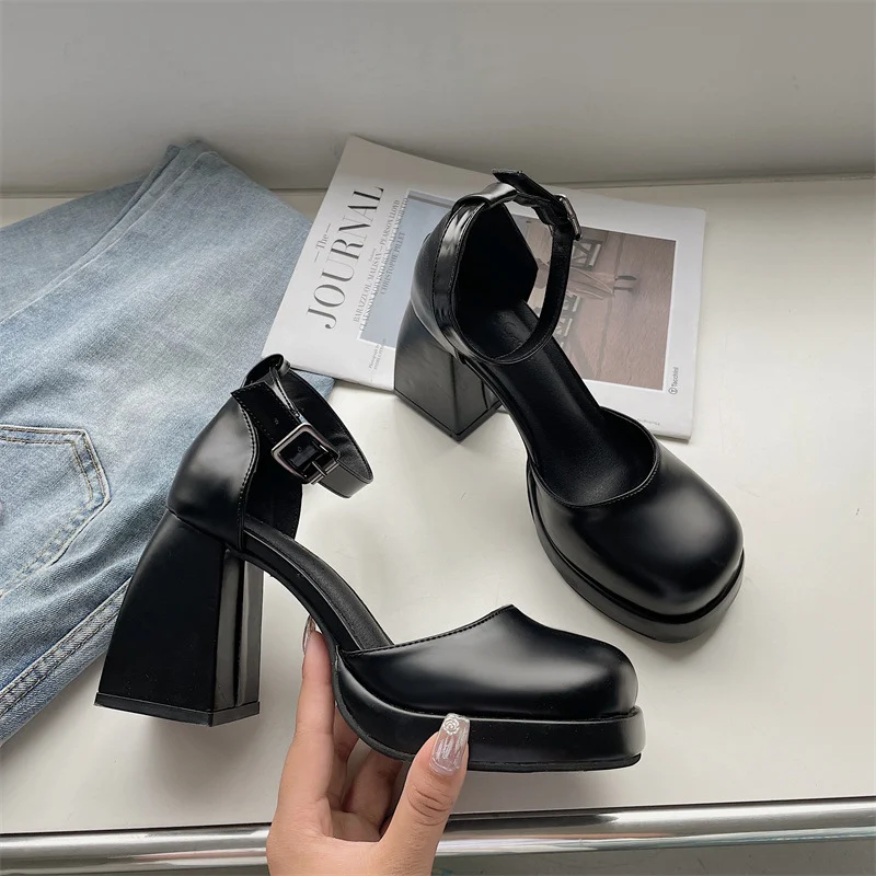 Dikke Plateau Mary Jane Sandalen Super Hoge Hakken Teen - Trendy damesschoenen voor een statement look