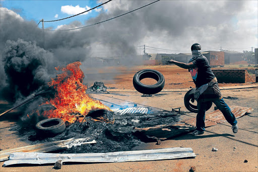 Service delivery protest. Photo: Alon Skuy