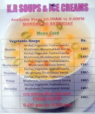 KR Soups & Ice Creams menu 6