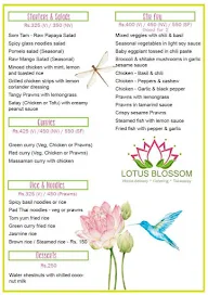 Lotus Blossom menu 1