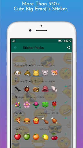 Big Emoji Stickers Packs - WAStickersApp