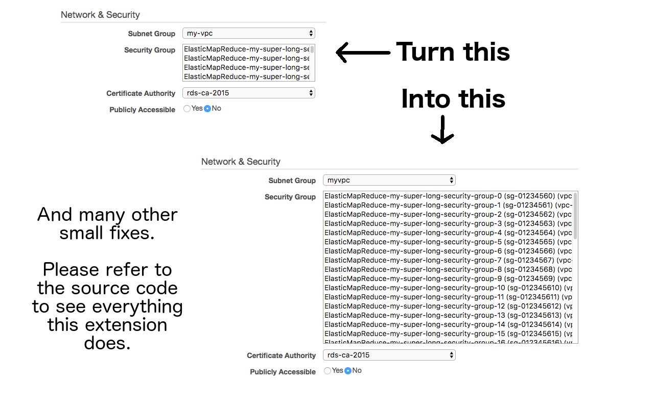 AWS Console Fixes Preview image 0