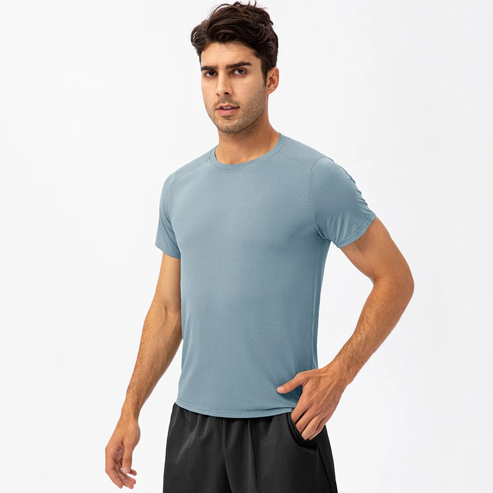 Title 14, Camiseta masculina de corrida solta, secagem rá...