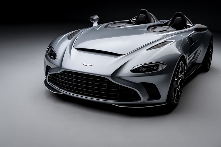 The outrageous Aston Martin features no roof or front screen and is powered by a V12 engine. What’s not to like?