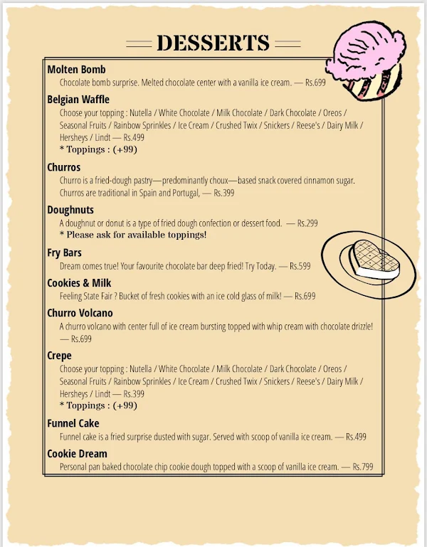 Curvees menu 