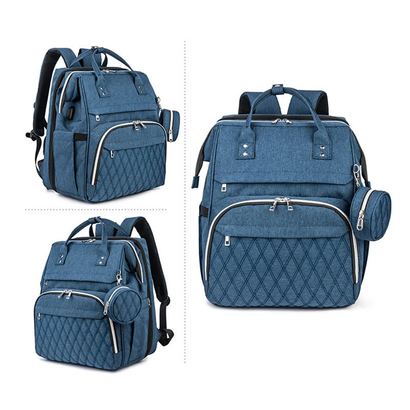 Mommy Bag a spalla singola, grande capacità per mamma e bambino. Ampio spazio per pannolini, biberon e accessori essenziali.