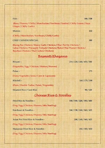 Shaken & Stirred menu 