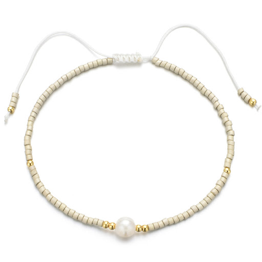 Title 6, Natural Pearl Hand Weaving Bracelet. Elegant, h...