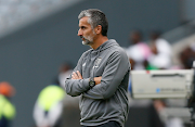 Orlando Pirates coach Jose Riveiro during the DStv Premiership match against Cape Town City FC at Orlando Stadium on April 22 2023.