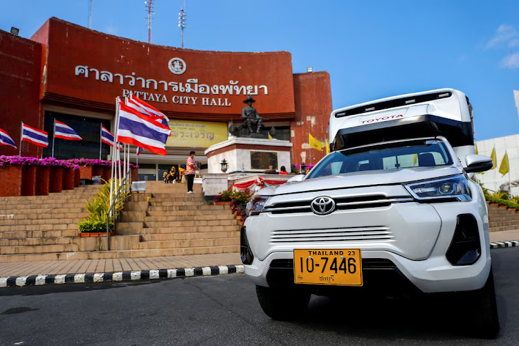 Toyota is testing the new battery-electric Hilux pickup truck to assess its performance in different conditions as the carmaker prepares to manufacture the vehicle in Thailand by the end of 2025. File photo.