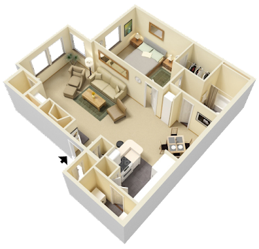 Rendered Dogwood Floorplan Diagram