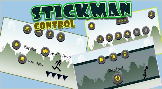 stickman run volcano adventure Screenshot