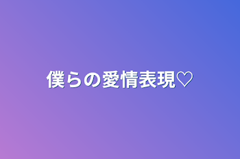 僕らの愛情表現♡