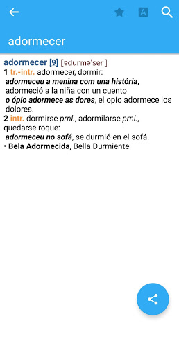 Screenshot Portuguese Spanish Dictionary