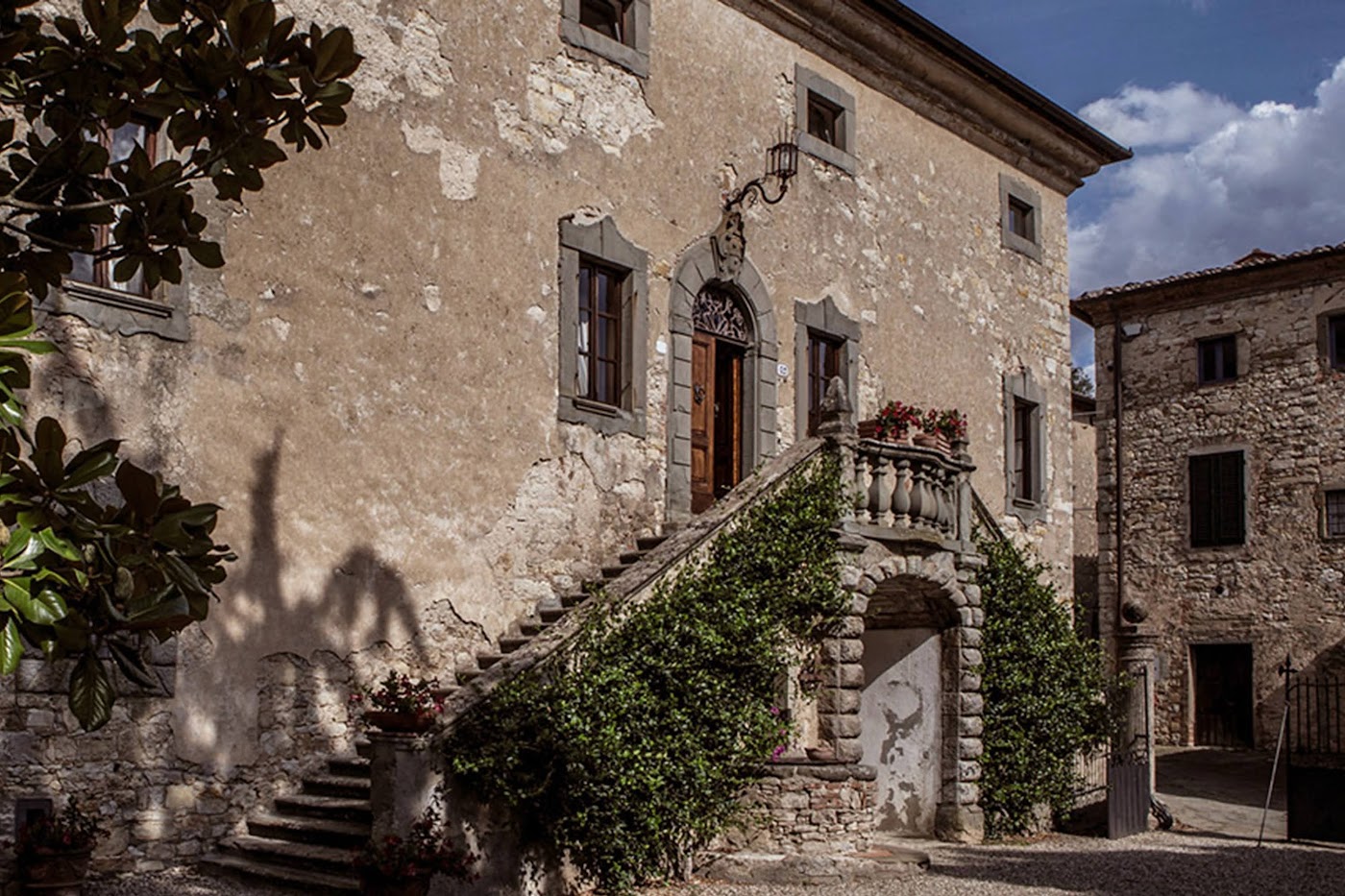 La facciata della settecentesca Villa Ricucci, Castello di Ama, Gaiole in Chianti