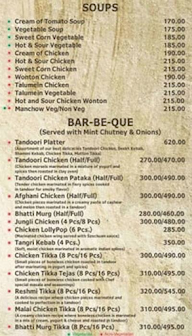 New Handi Restaurant menu 1