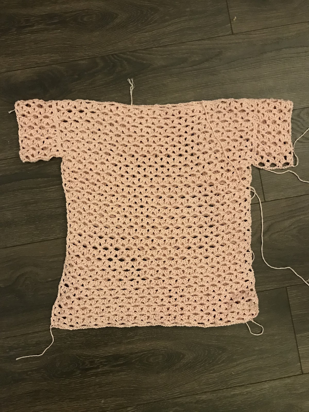 Kaycee Tunic crochet pattern sewing together