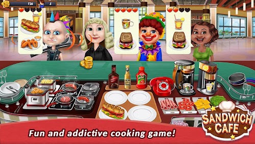 Android application Sandwich Cafe - Cooking Game screenshort