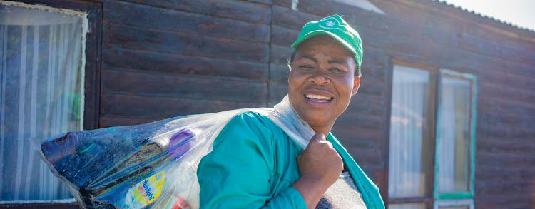 Andiswa Lephuting turned to recycling to support her children.